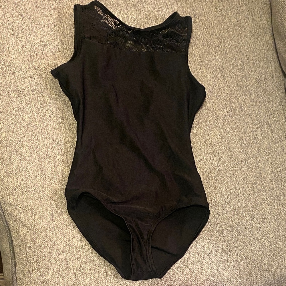 Black Lace Detail Leotard